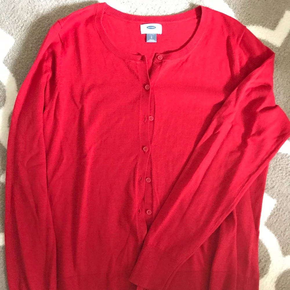 Red Old Navy Cardigan